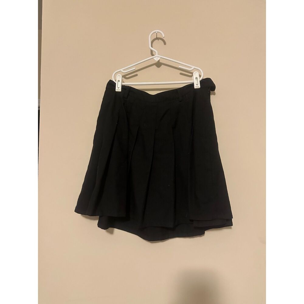 Hot Topic Black Pleated Mini Skirt Belt Loops Schoolgirl Goth Grunge Sz Medium